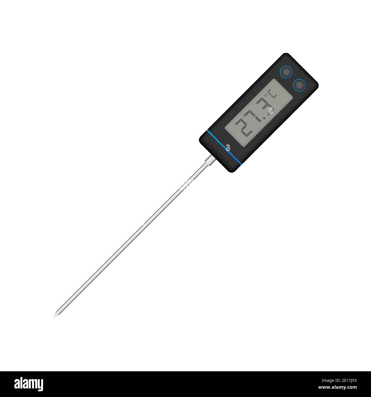 Termometro da cucina o da laboratorio. Temperatura del cibo. Illustrazione di stock vettoriale Illustrazione Vettoriale