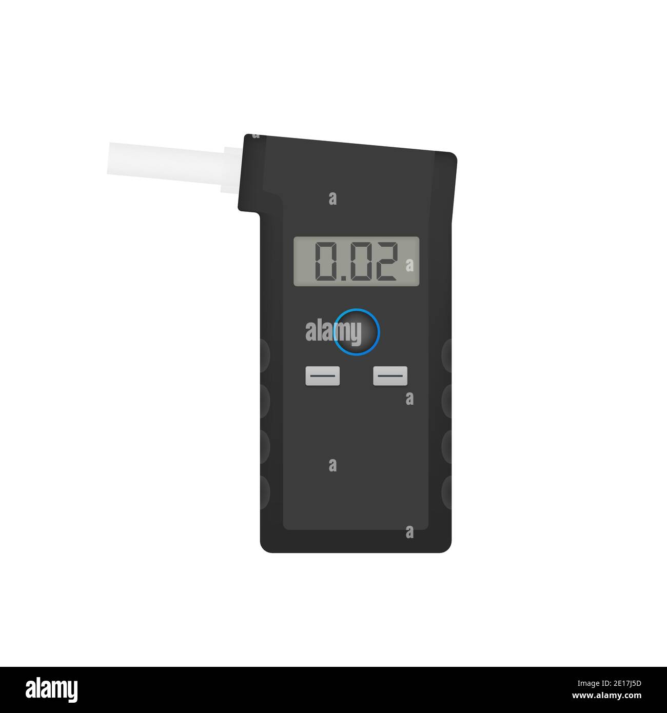 Dispositivo elettronico analizzatore di alcool per respiro portatile. Illustrazione di stock vettoriale Illustrazione Vettoriale