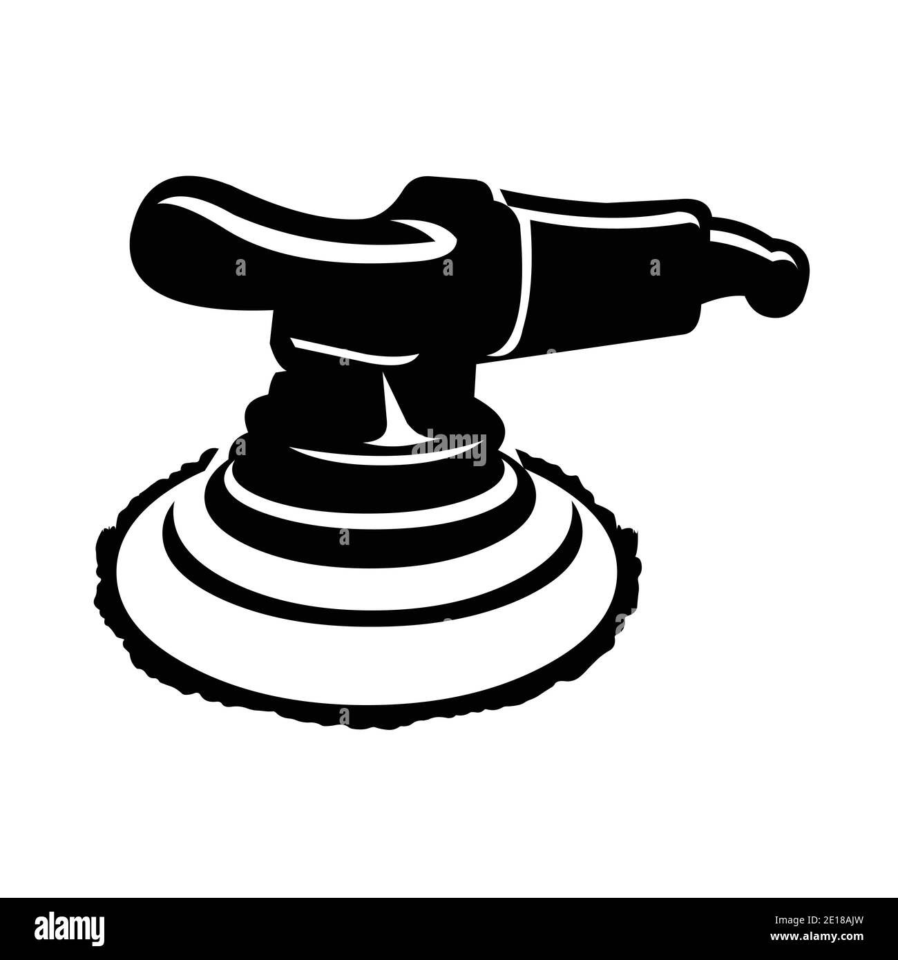 Macchina detailer auto. Lucidatrice auto. Macchina ceretta vettore isolato Illustrazione Vettoriale