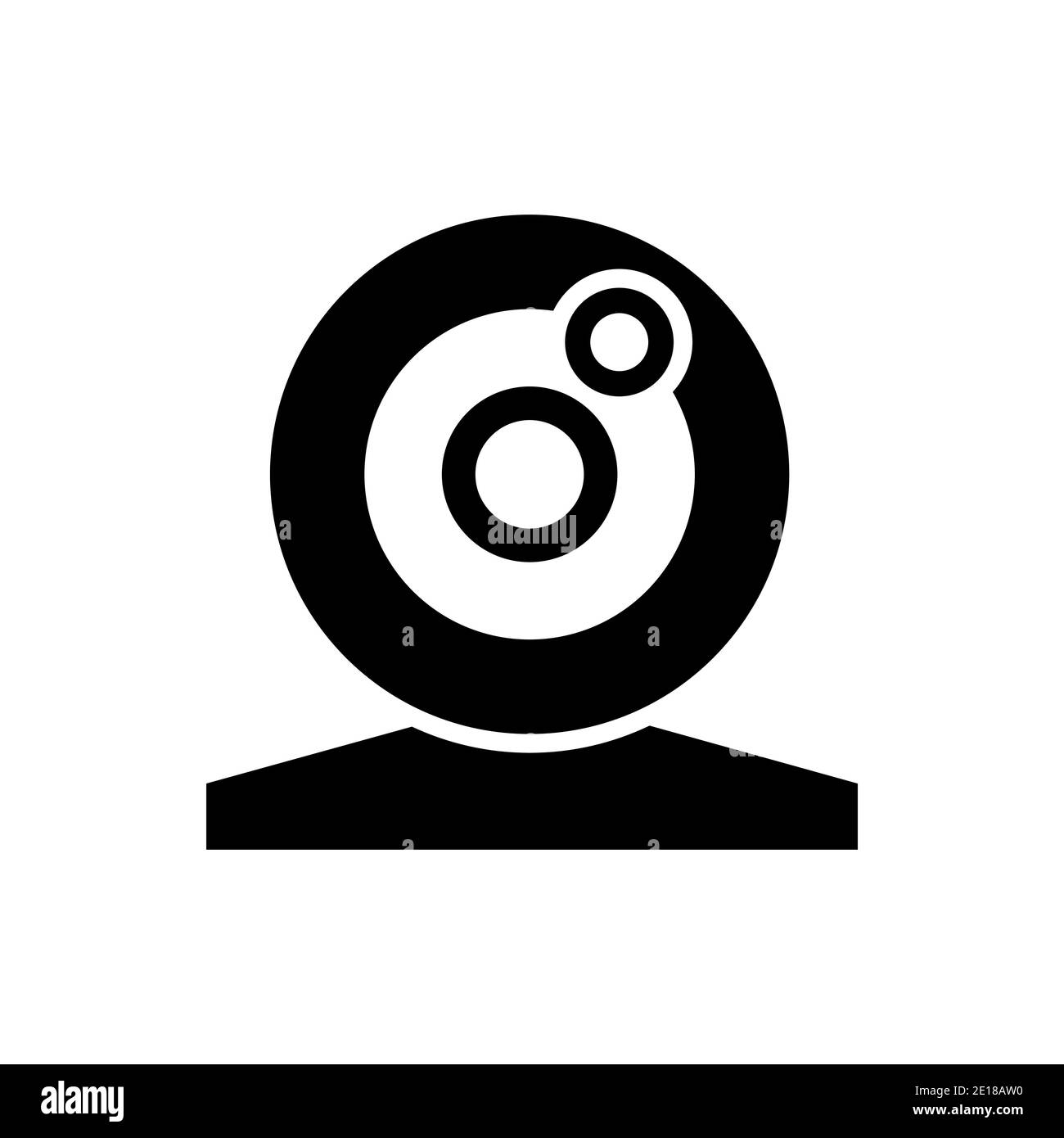 Icona Web Cam modello vettoriale premium design. Completamente modificabile con sfondo isolato Illustrazione Vettoriale