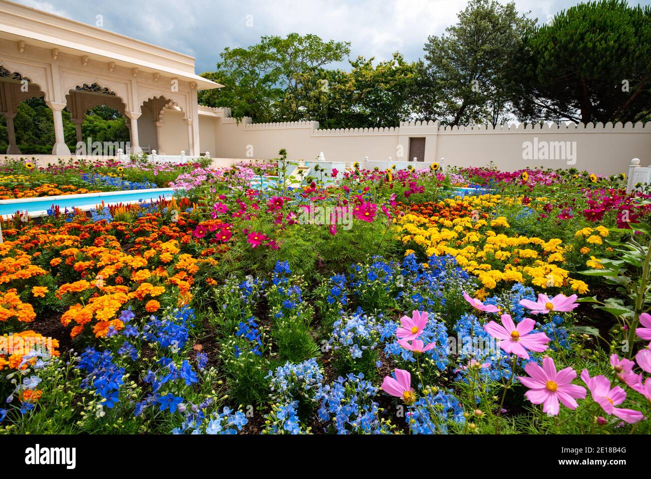 Hamilton Gardens - il giardino indiano Char Bagh era il Giardino Paradiso originale Foto Stock