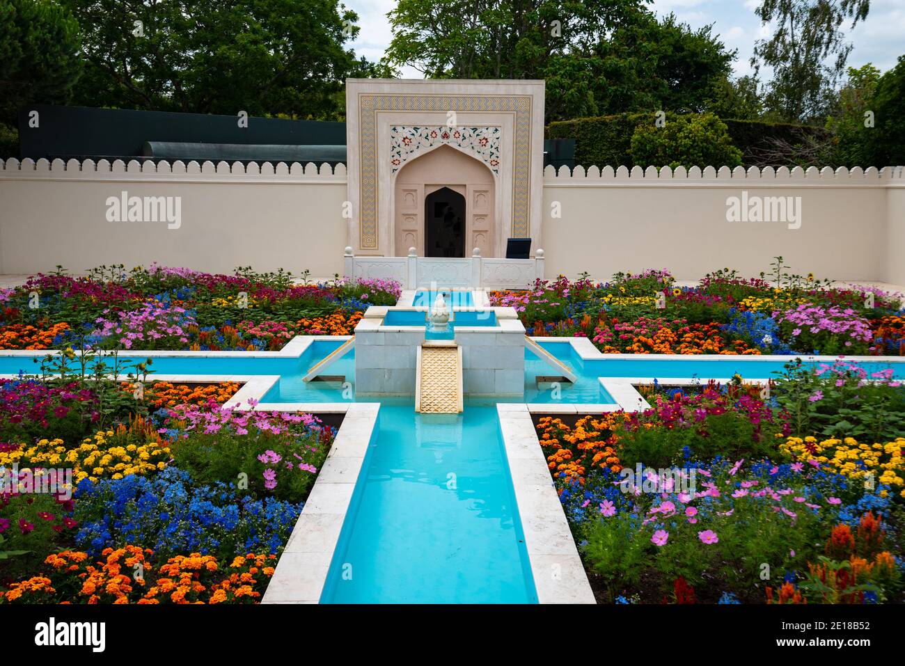 Hamilton Gardens - il giardino indiano Char Bagh era il Giardino Paradiso originale Foto Stock