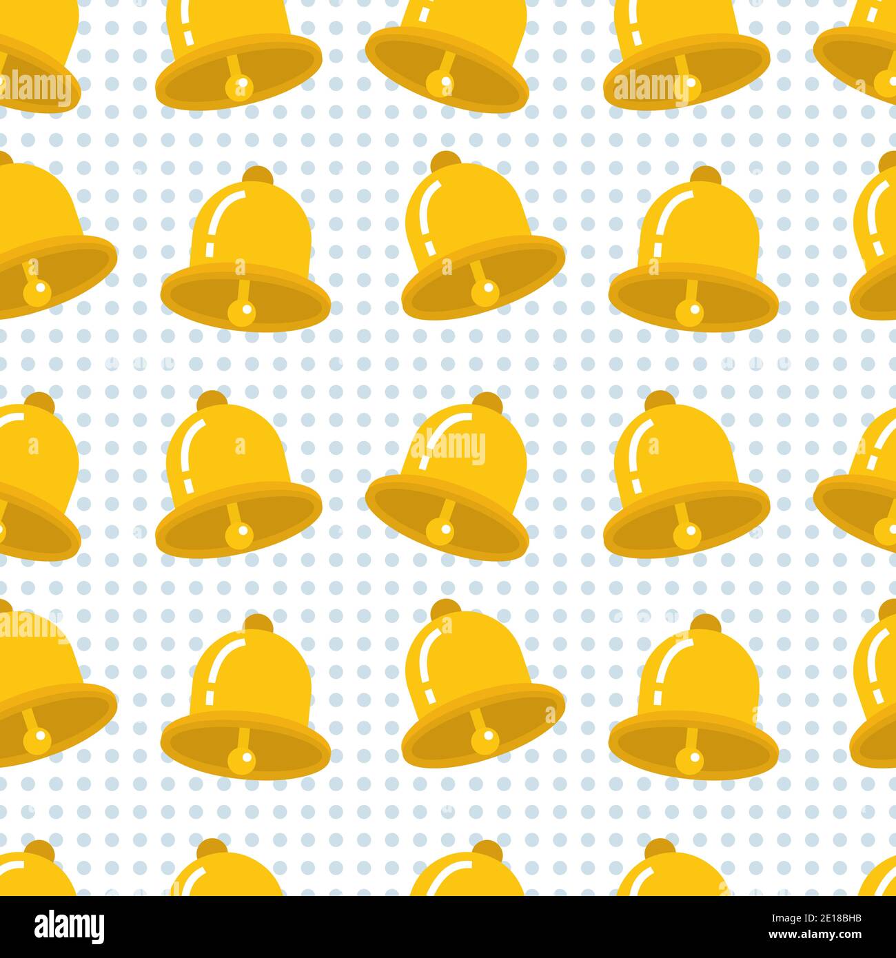 illustrazione vettoriale con campanello giallo senza cuciture Illustrazione Vettoriale