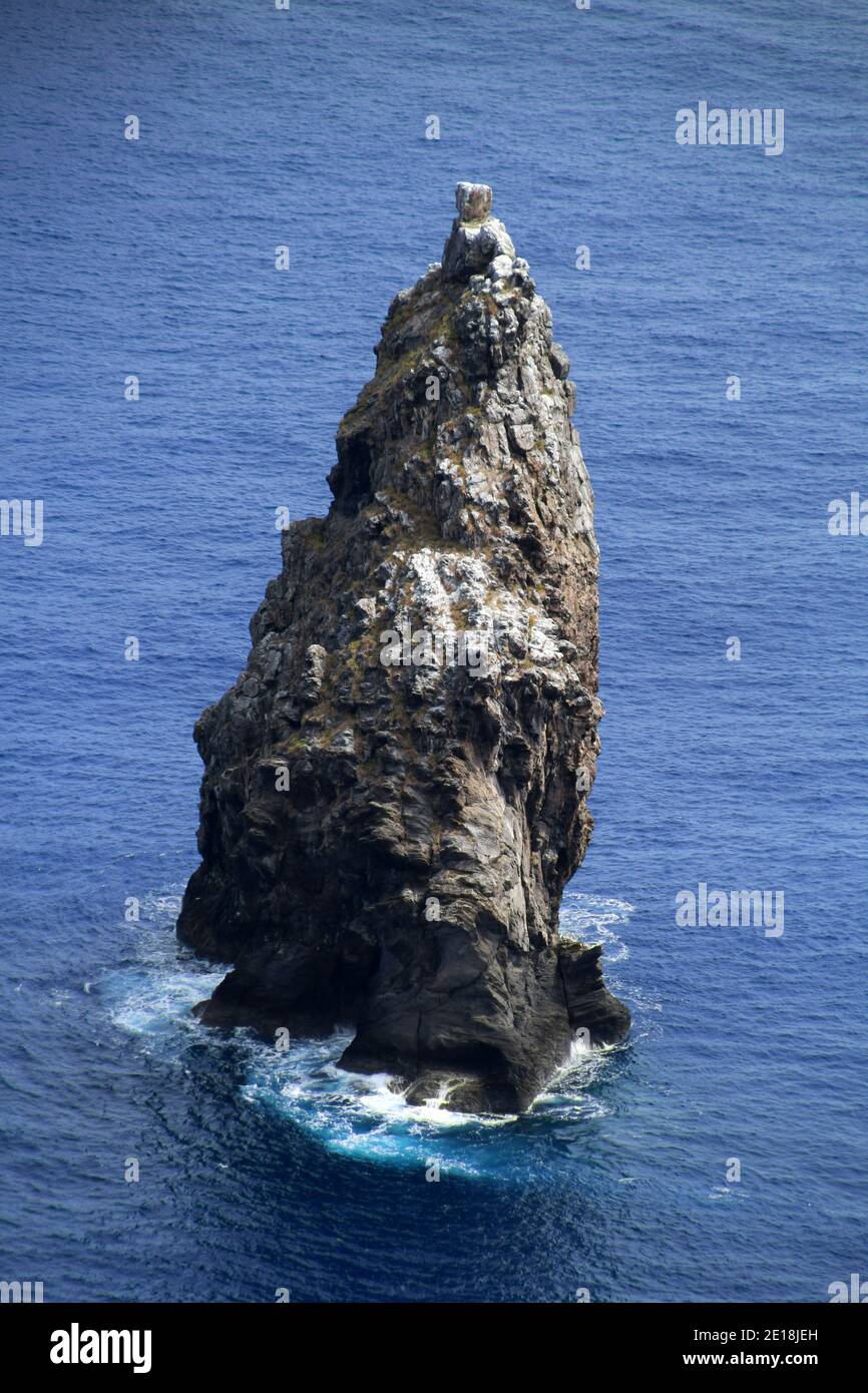Motu Kau Kau Rock Needle Isola di Pasqua, Cile, Sud America Foto Stock