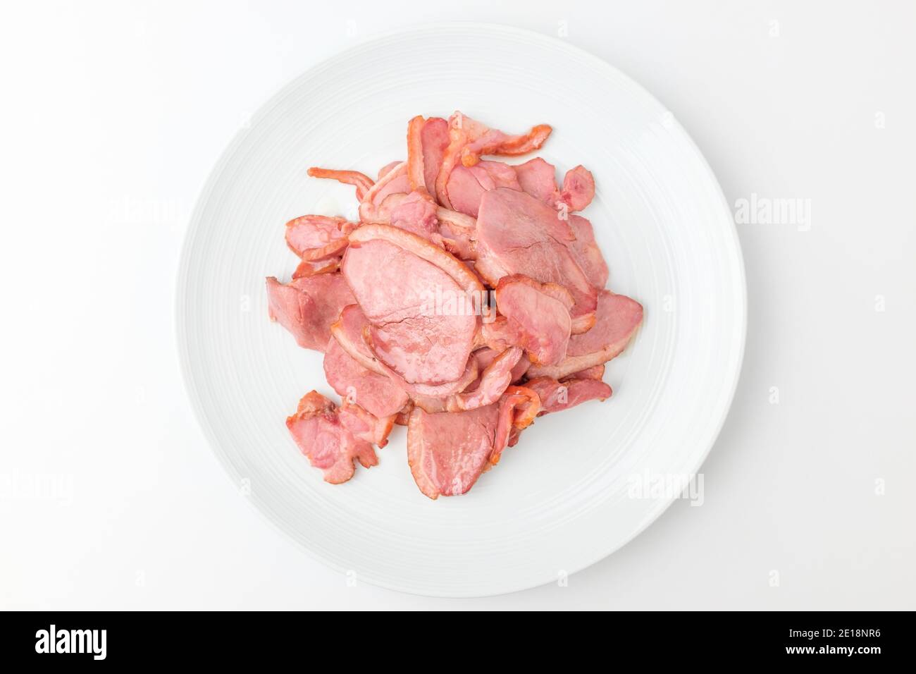 Carne d'anatra su sfondo bianco Foto Stock