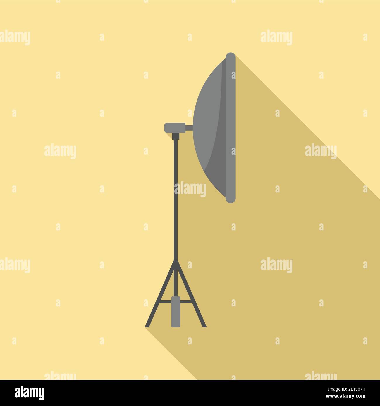 Icona del supporto della luce video, stile piatto Illustrazione Vettoriale