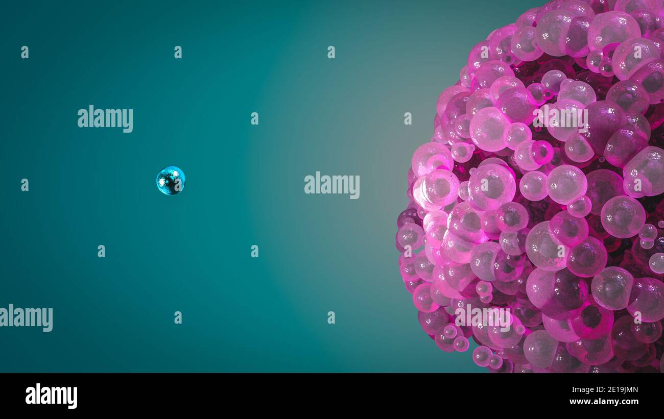 Concetto unico che modifica il gene umano futuro metastasi 3d rendering Foto Stock