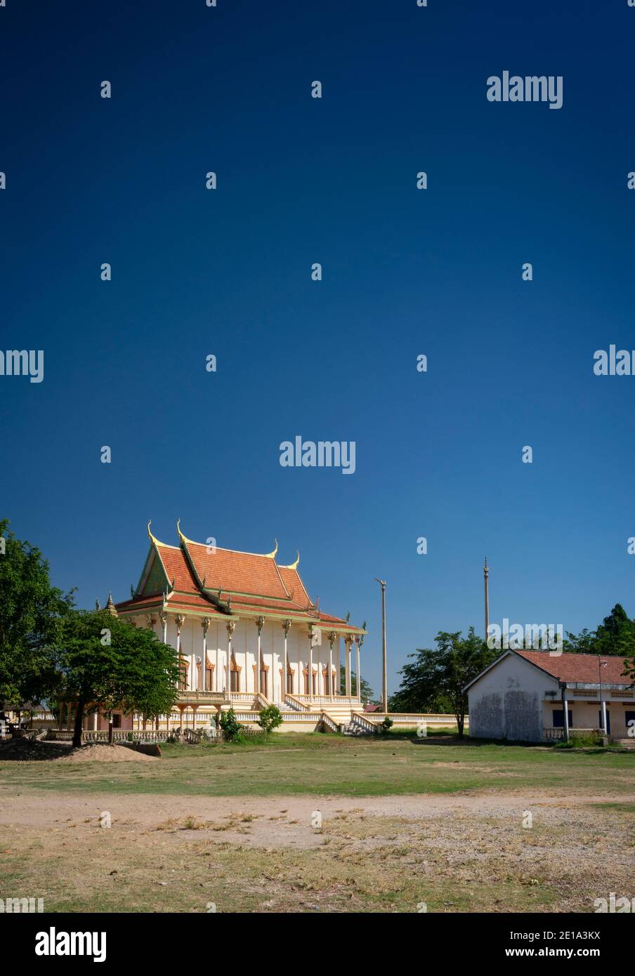 Wat Svay Andet Pagoda di Lakhon Khol Dance Unesco immateriale Sito del Patrimonio Culturale nella provincia di Kandal vicino Phnom Penh Cambogia Foto Stock