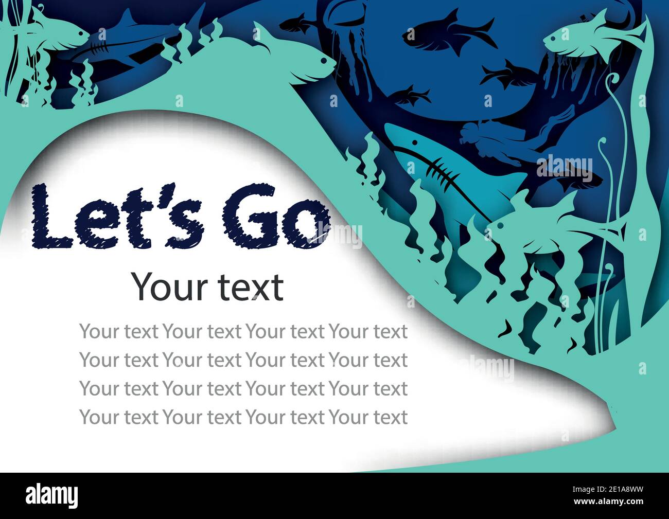 Scheda vettoriale in stile arte della carta Illustrazione Vettoriale