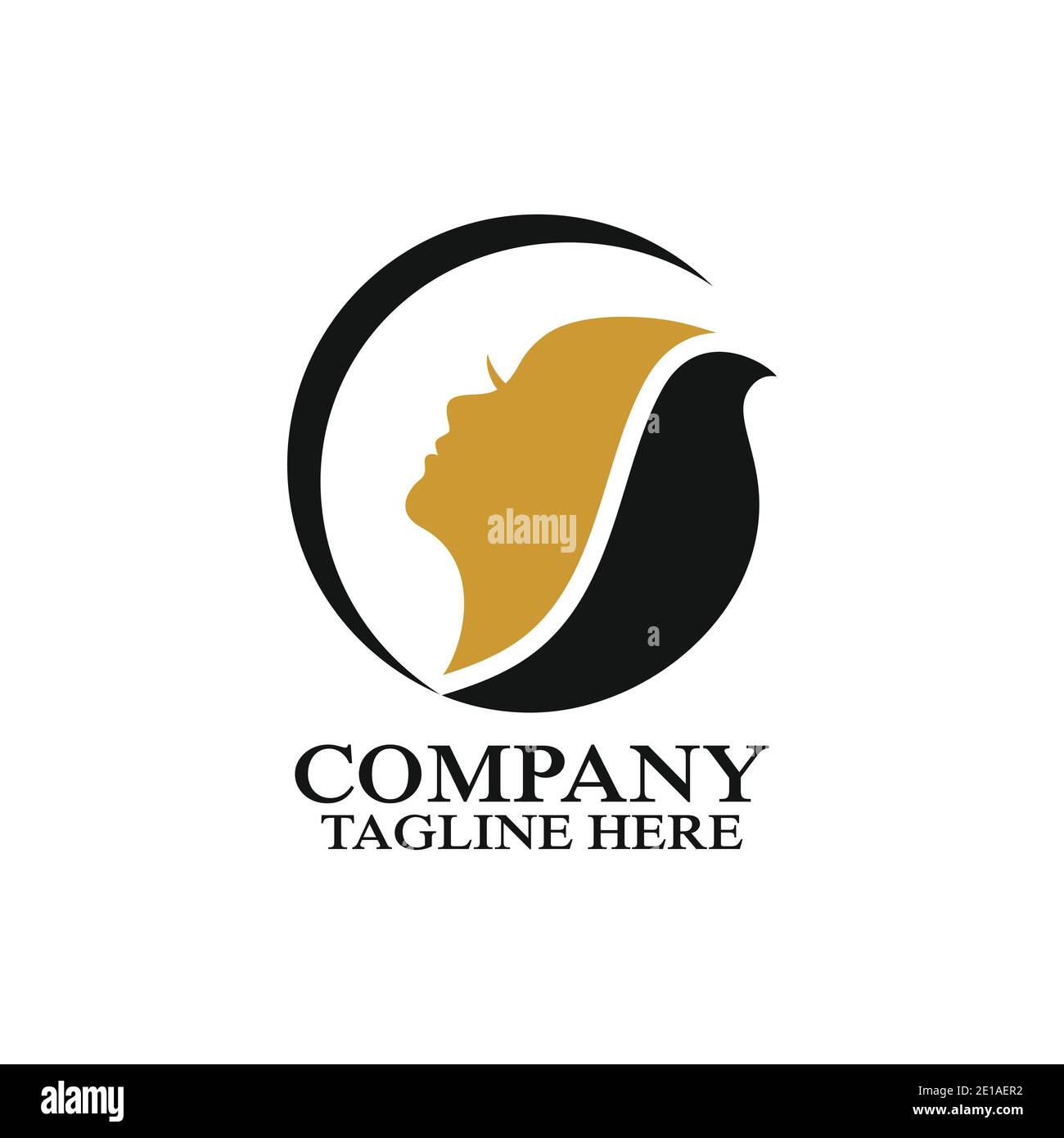 Libertà moderna delle donne e logo di bellezza Illustrazione Vettoriale