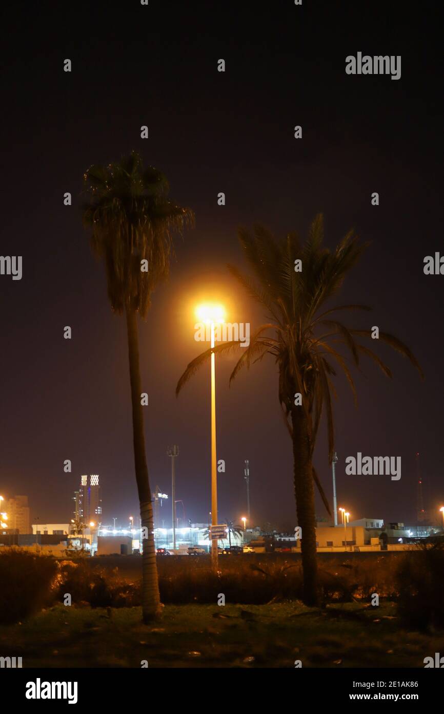 Kuwait City di notte Foto Stock