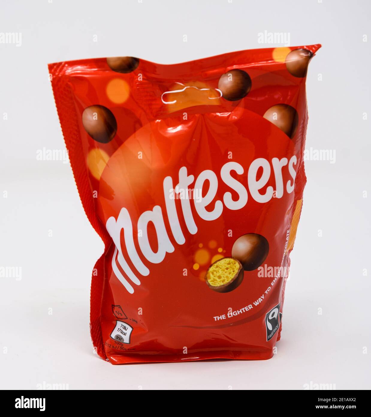 Reading, Regno Unito - Dicembre 20 2020: Un pacchetto di dolci al cioccolato Maltesers Foto Stock