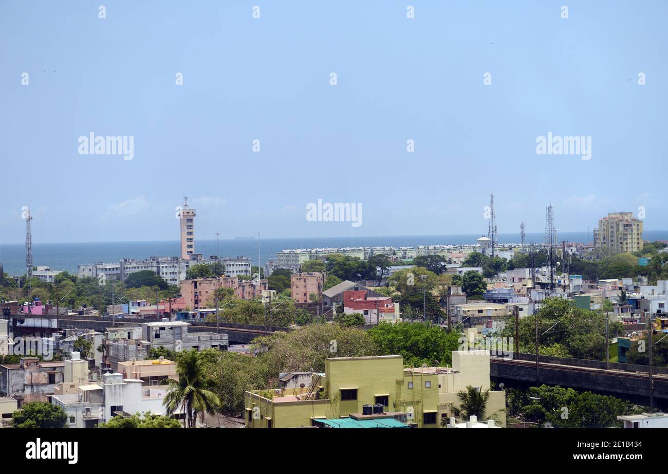 Vista di Chennai. Foto Stock