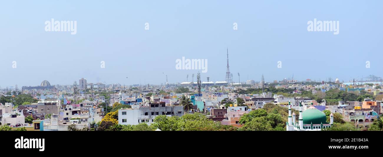 Vista di Chennai. Foto Stock