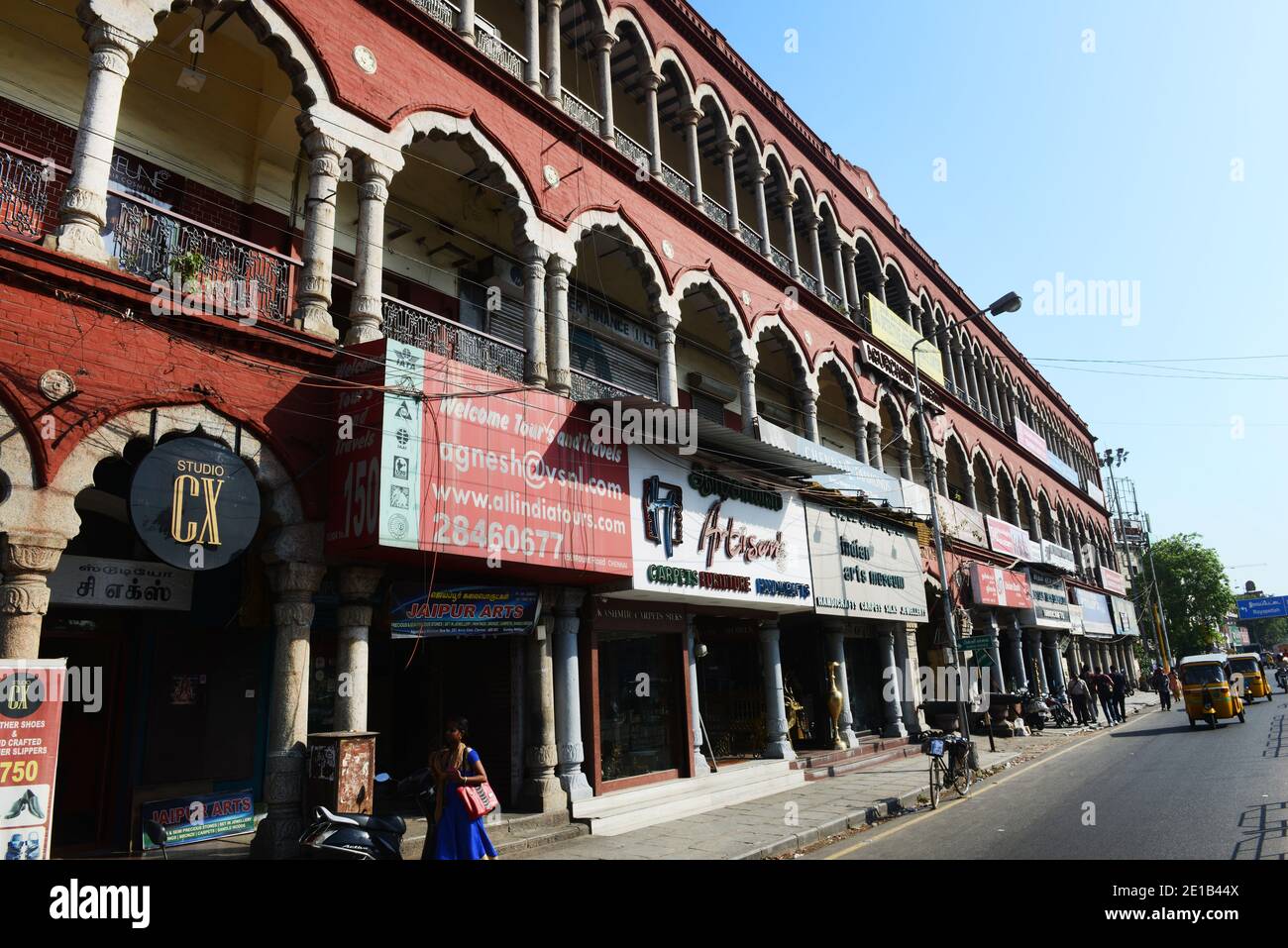 Agurchand palazzo storico edificio a Chennai, India. Foto Stock