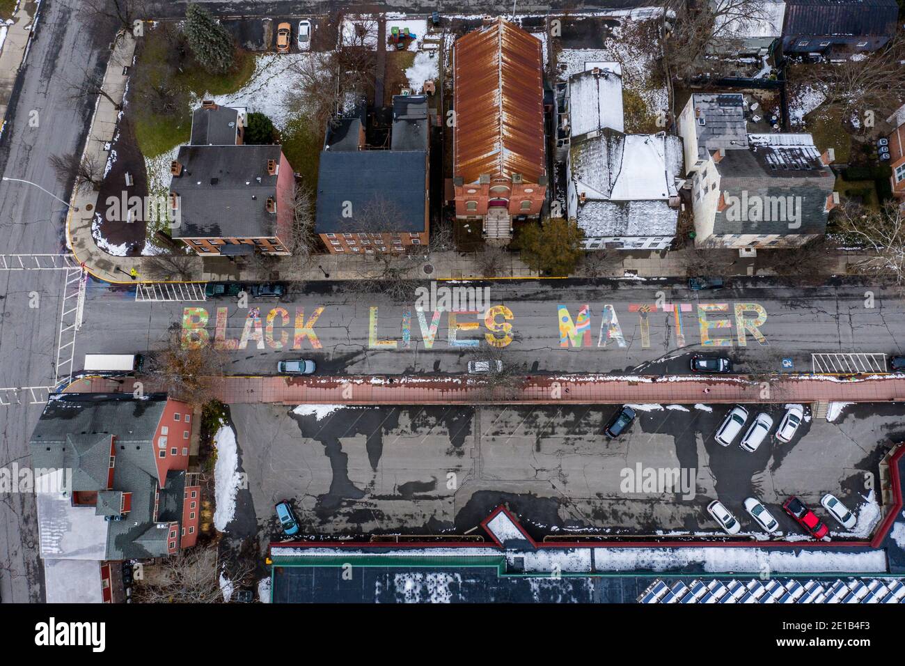 Black Lives Matter, BLM, Warren Street, Hudson, NY, USA Foto Stock
