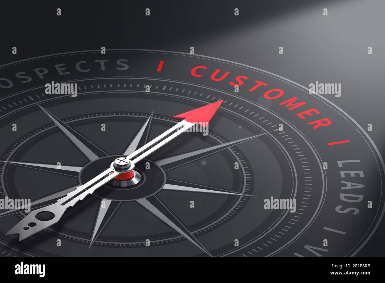 Illustrazione 3d del concetto aziendale del cliente Foto Stock