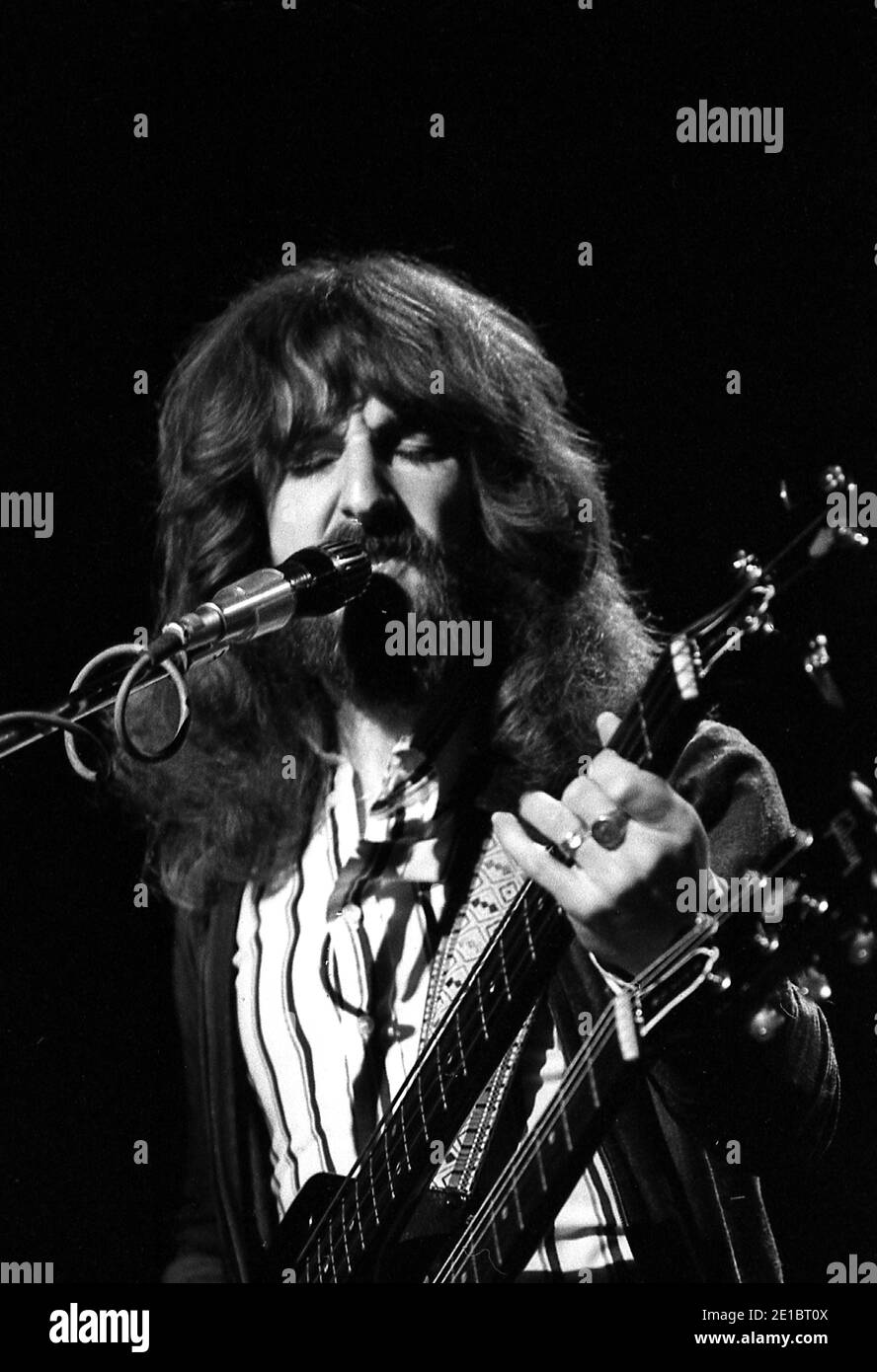 Les Holroyd chitarrista della Progressive Rock Band Barclay James Harvest nel 1976 Foto Stock