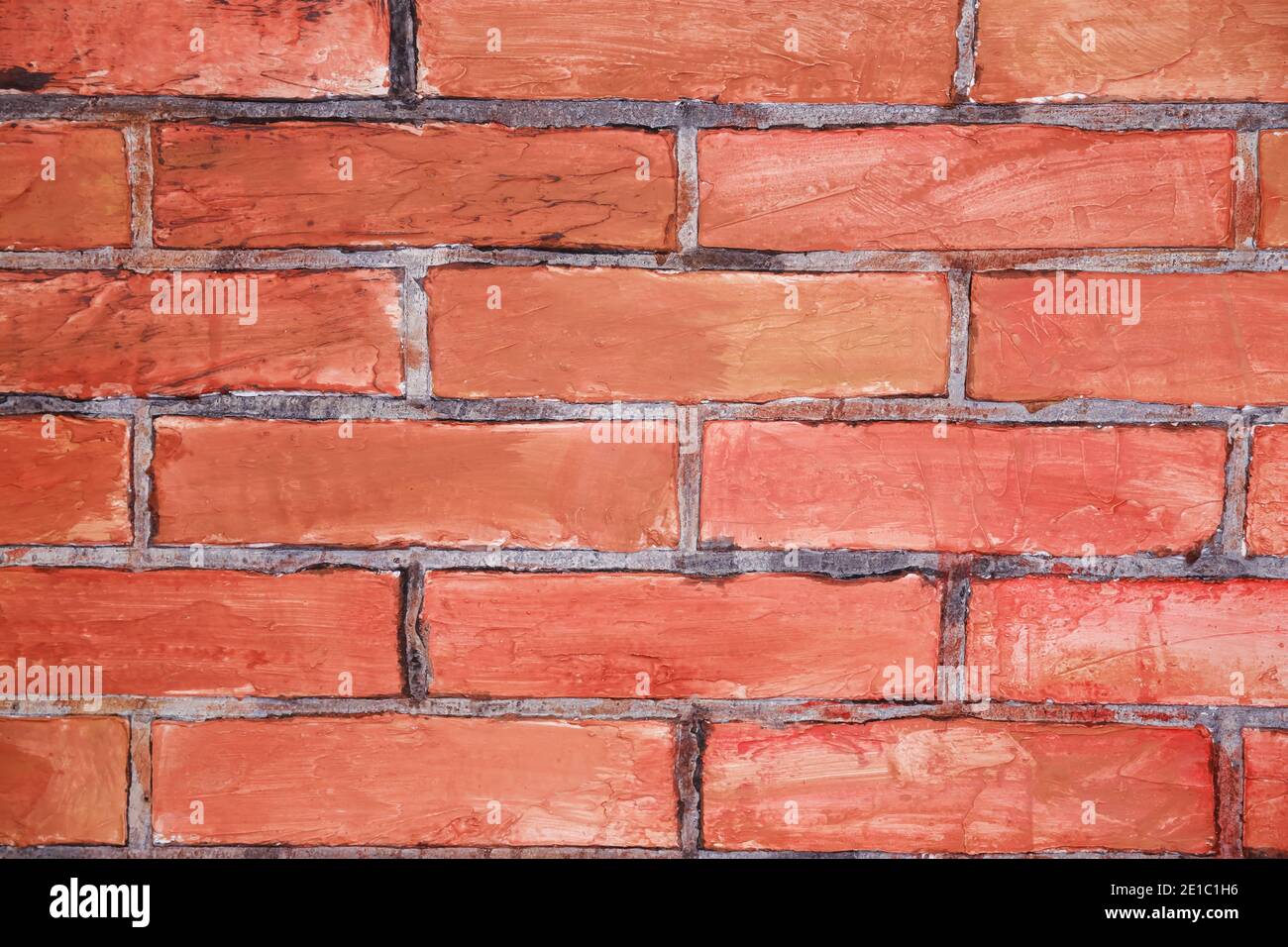 Grunge mattone nella parete con stucco grigio. Salvaschermo rosso mattone  Foto stock - Alamy