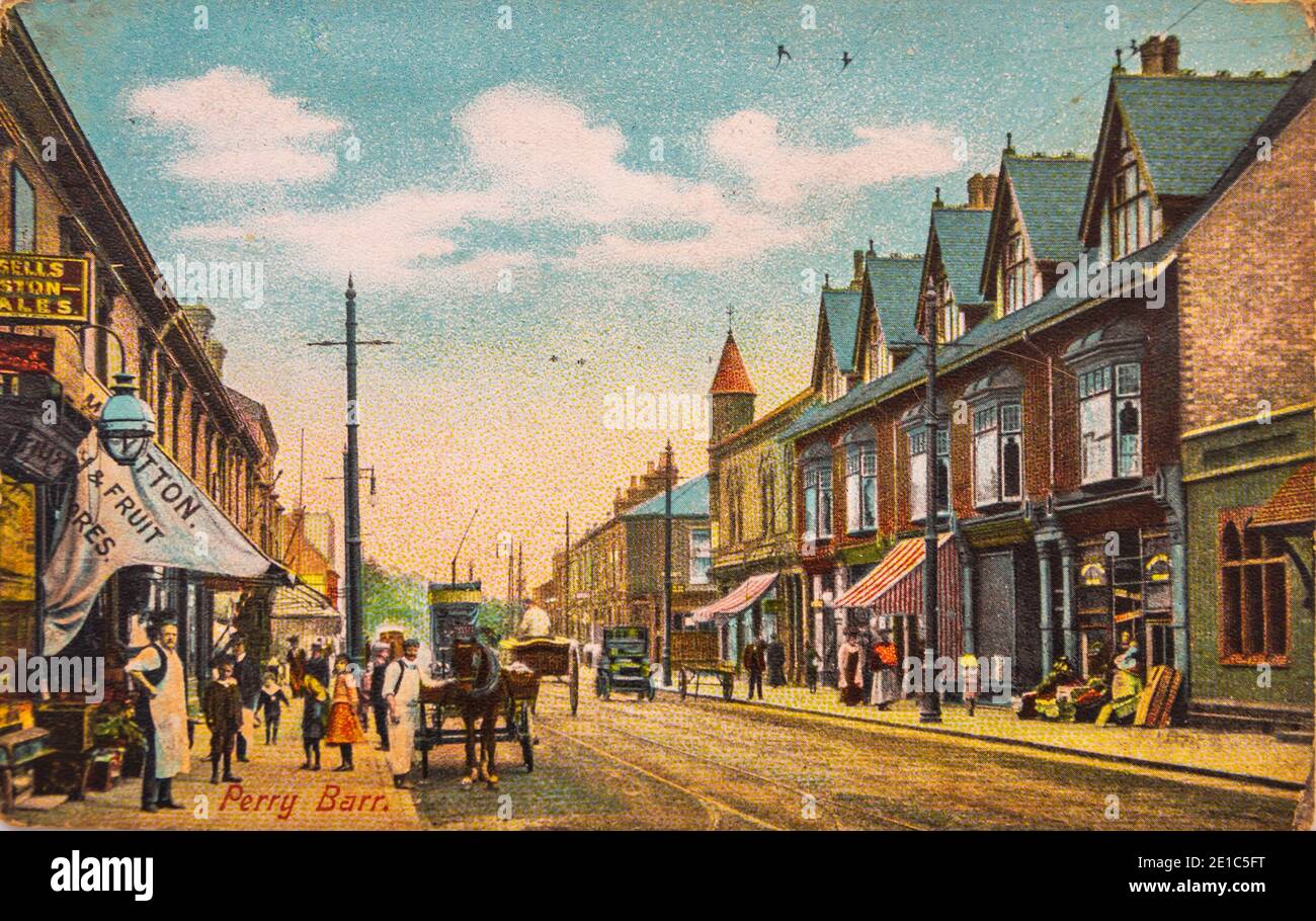 Perry Barr, Birmingham, West Midlands, Regno Unito cartolina antica pre-1908 Foto Stock