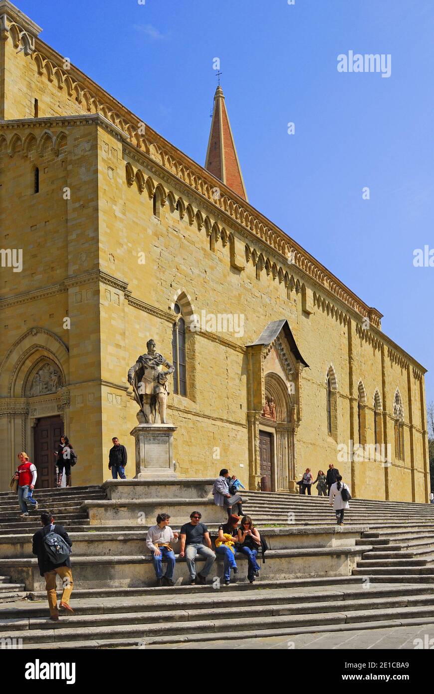 Arezzo, Toscana, Italia. Cattedrale (Duomo ; XIII - 15thC) Foto Stock
