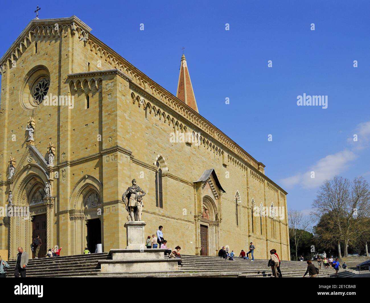 Arezzo, Toscana, Italia. Cattedrale (Duomo; XIII-15V) Cattedrale di SS. Donato e Pietro Foto Stock