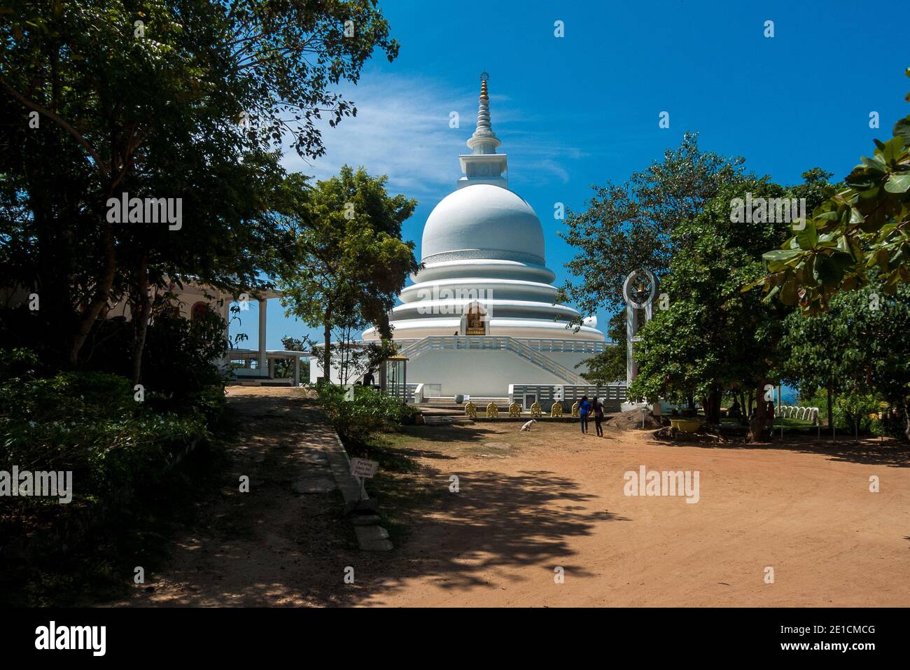 Unawatuna, Sri Lanka, Asia: Rumassala Peace Pagoda Foto Stock