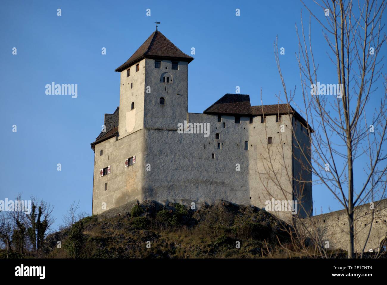 Castello di Gutenberg a Balzers nel Liechtenstein 17.11.2020 Foto Stock