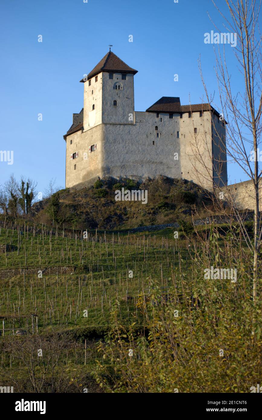 Castello di Gutenberg a Balzers nel Liechtenstein 17.11.2020 Foto Stock
