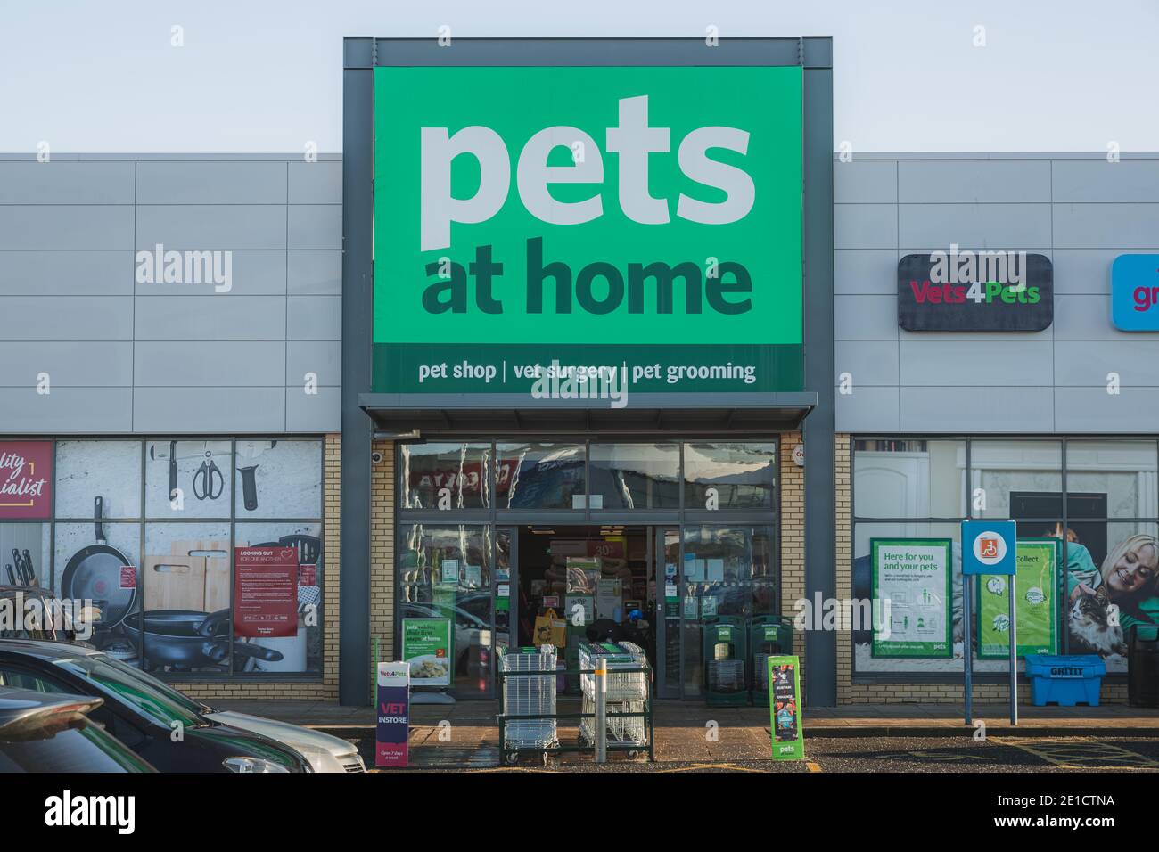 The PET at Home al Craigleith Retail Park di Edimburgo. Animali domestici a casa è una grande catena che vende le forniture per animali domestici. Foto Stock