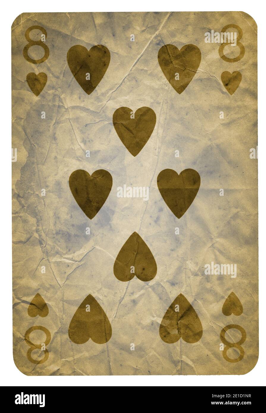 Vintage carte da gioco di cuori vestito isolato su sfondo bianco - alta qualità. XXL Foto Stock