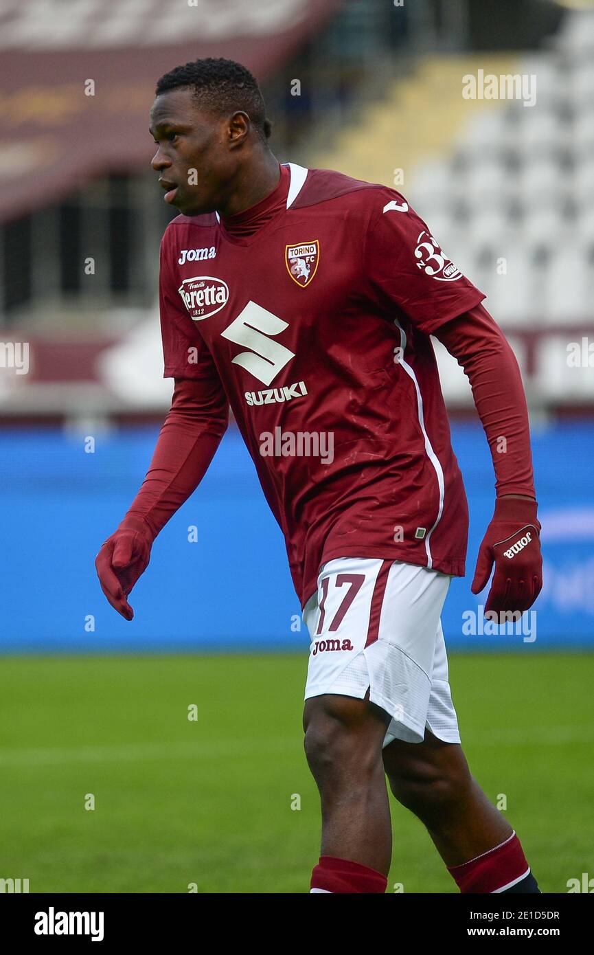Wilfred Siro del Torino FC delusione durante la Serie A. Partita di calcio tra Torino FC e Hellas Verona FC AT Stadio Olimpico Grande Torino ON Foto Stock