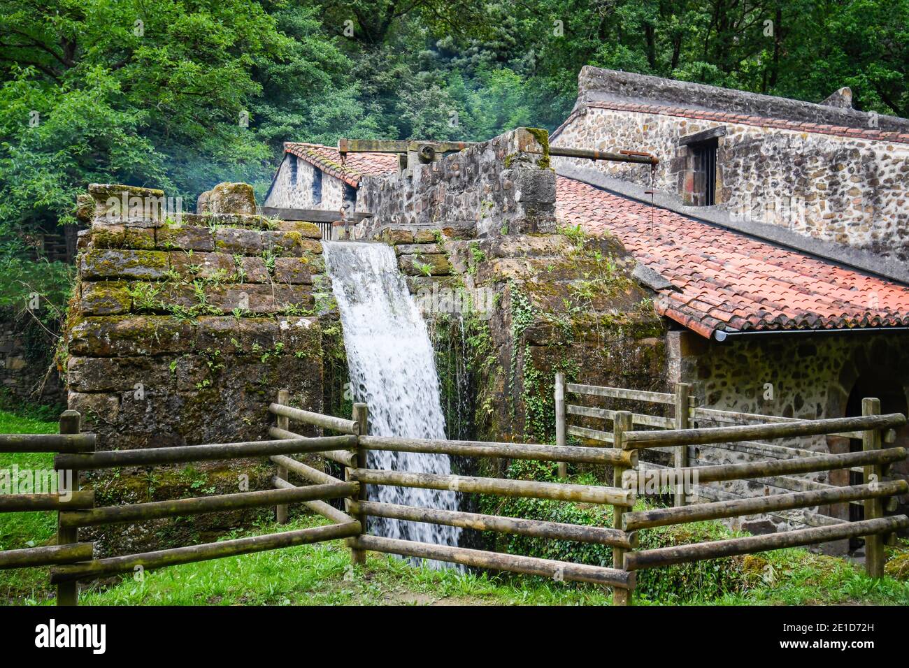 Dettaglio dell'antepara di una fucina Foto Stock