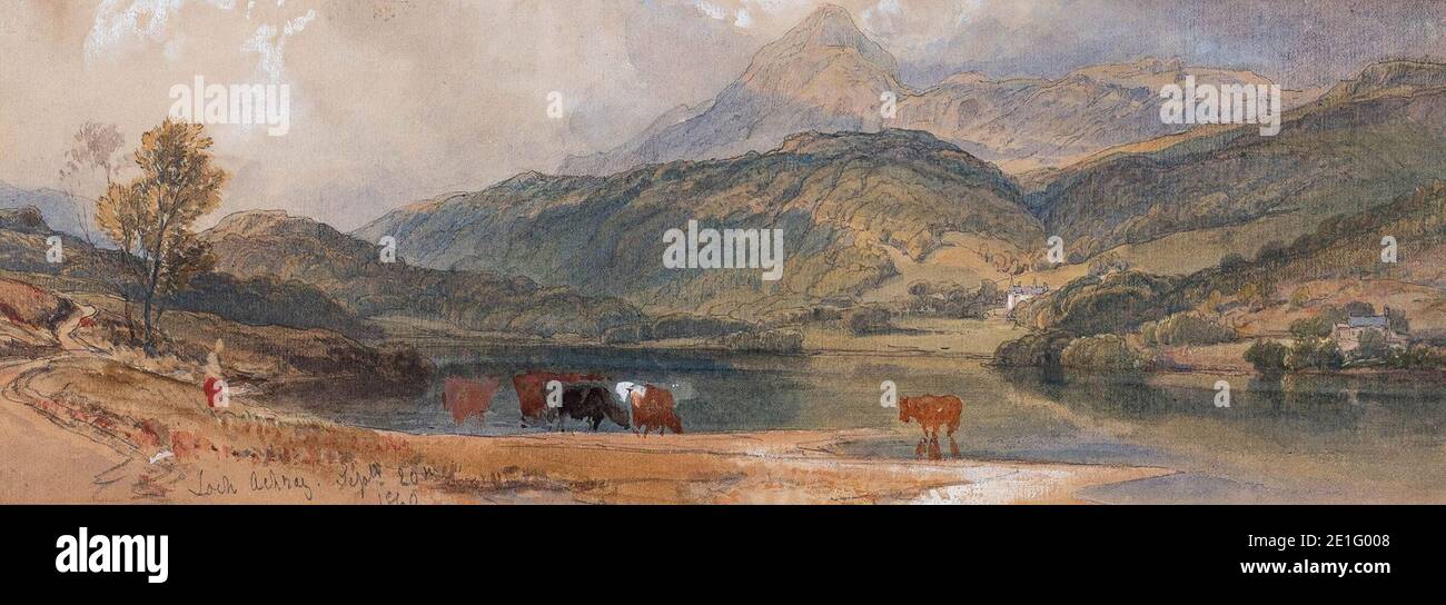 Loch Achray - William Leighton Leitch - Ref Leitch-K07746. Foto Stock Loch Achray - William Leighton Leitch - Ref Leitch-K07746. Foto Stock