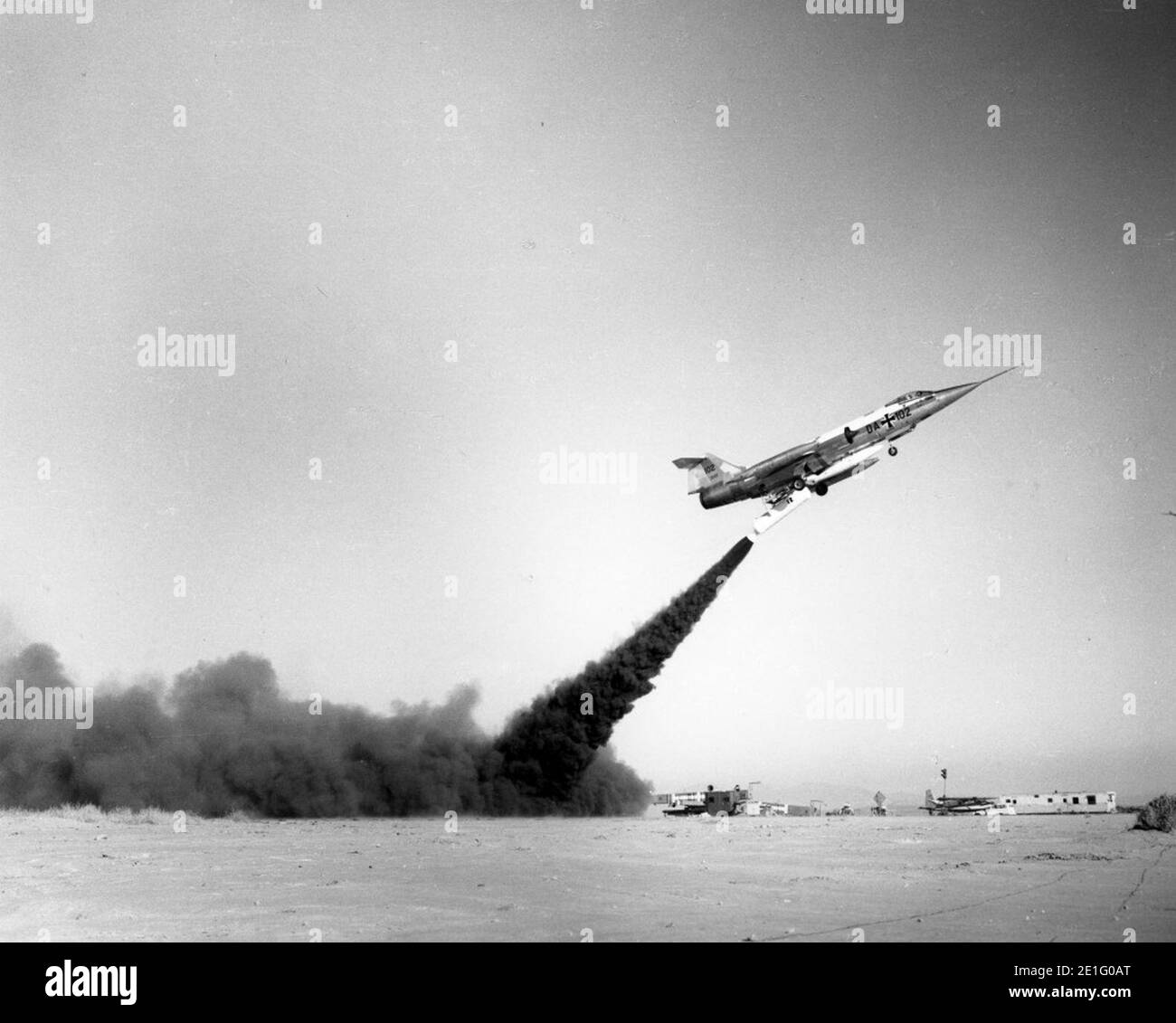 Lockheed F-104G da 102 ZELL prova Edwards AFB 1963 (mfr LA 3183 tramite RJF) Foto Stock