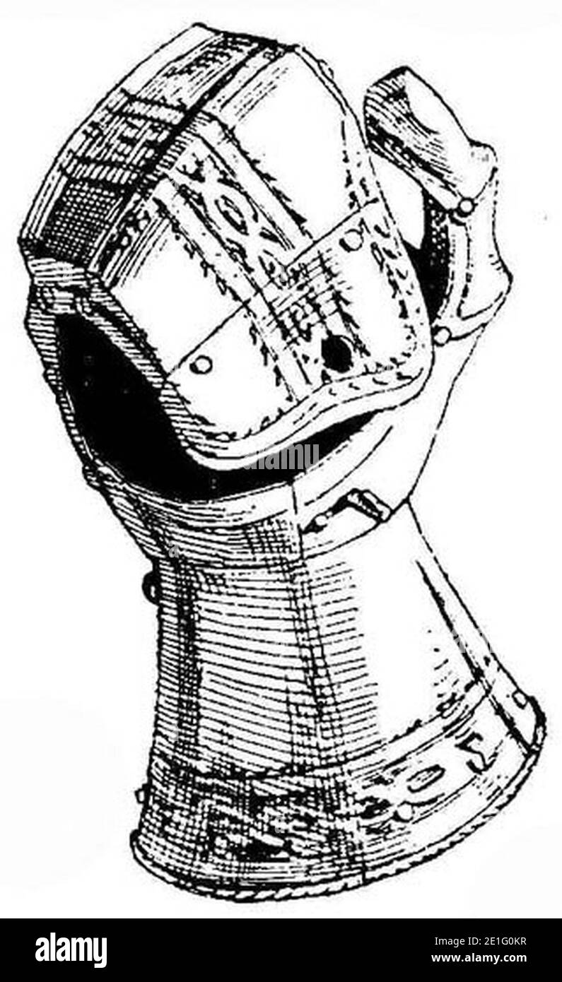 Bloccaggio Gauntlet di Wendelin Boeheim. Foto Stock