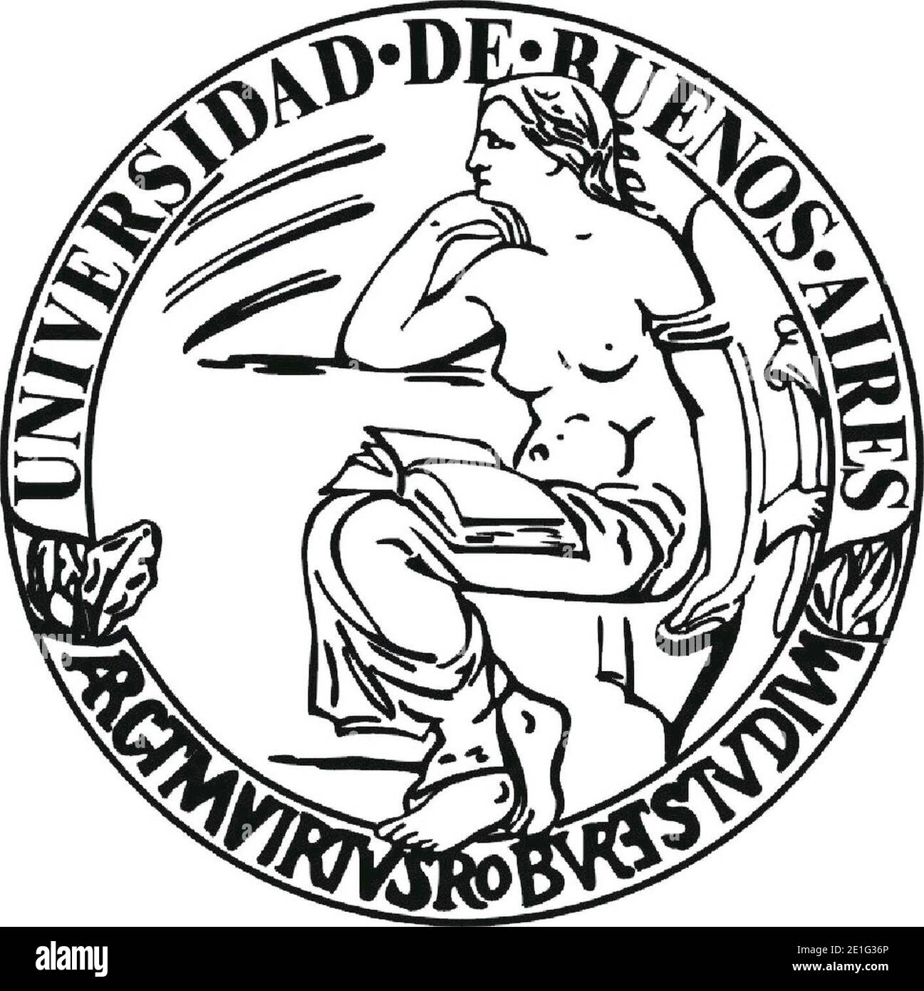 Logo de la Universidad de Buenos Aires. Foto Stock