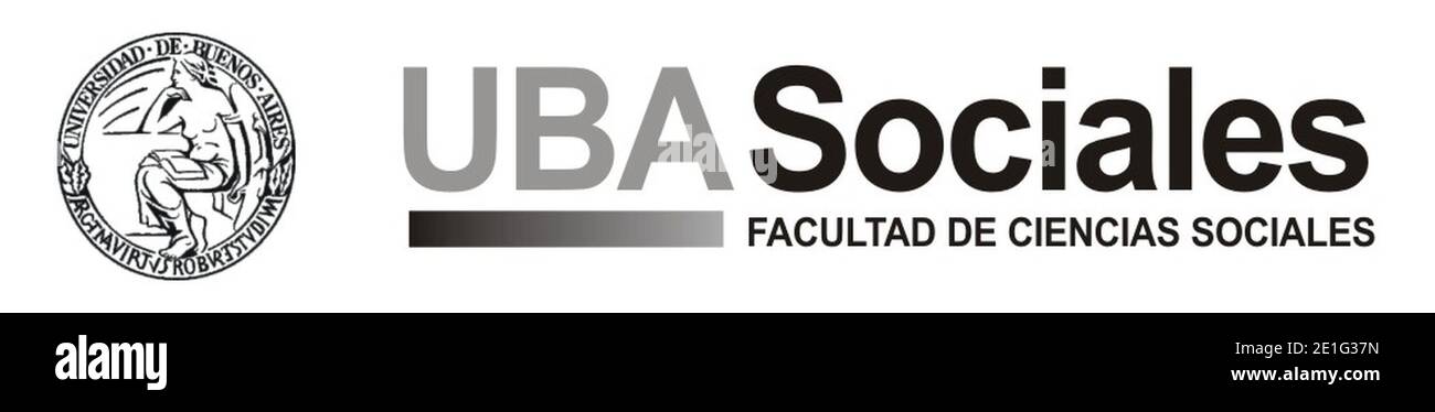 Logo de la Facultad de Ciencias Sociales de la UBA. Foto Stock