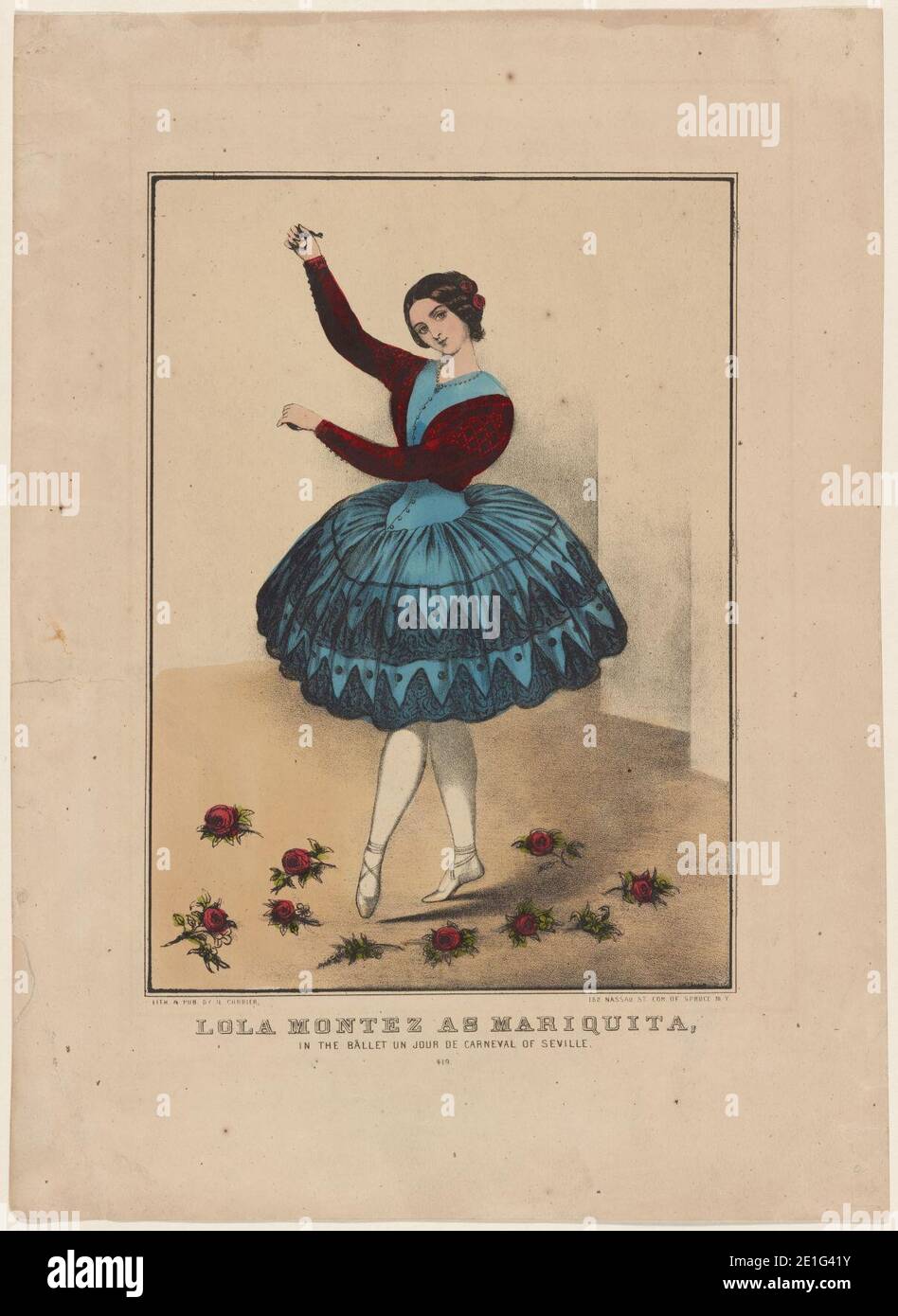 Lola Montez come Mariquita, nel balletto un jour de carneval di Siviglia Foto Stock