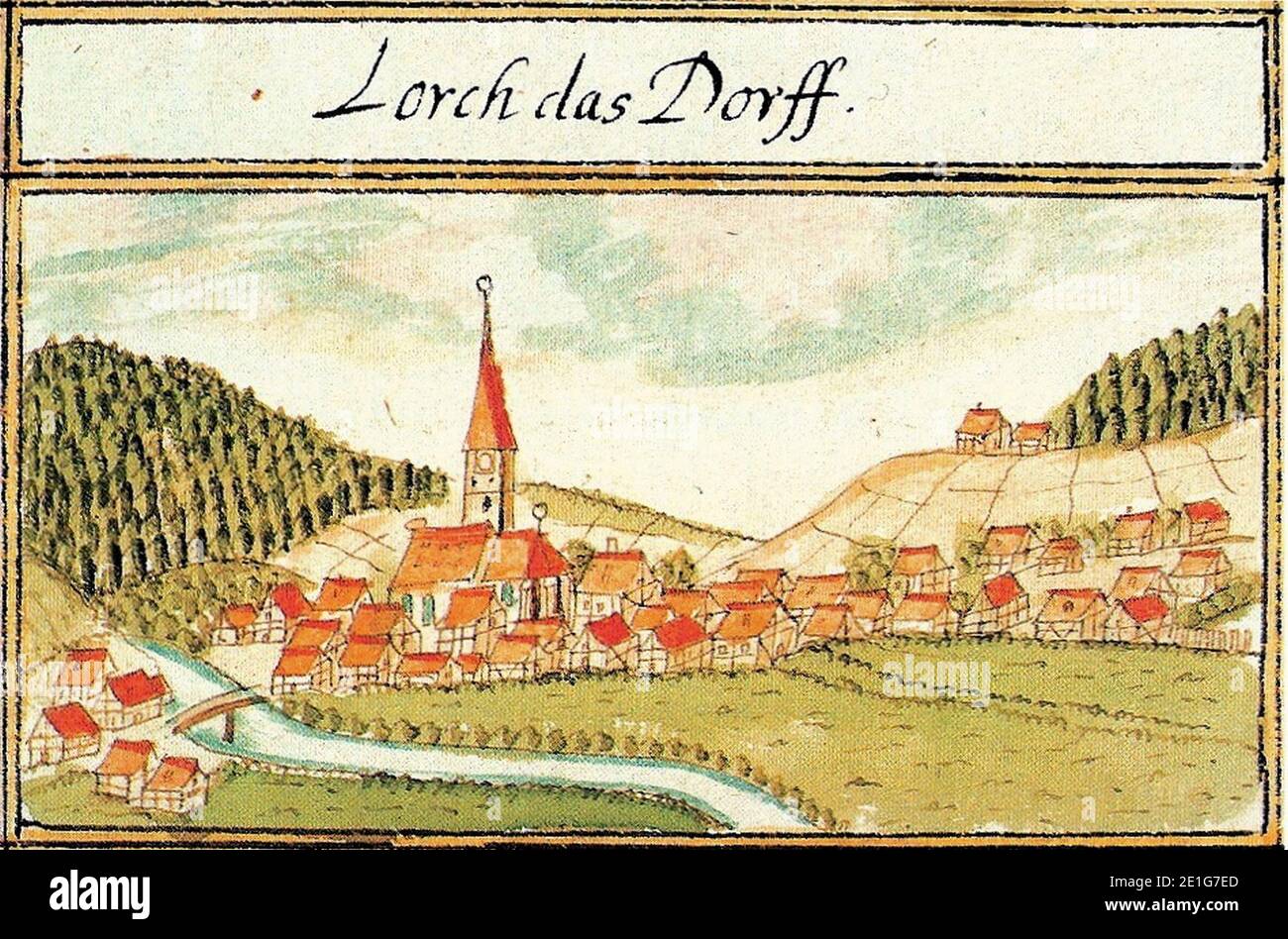 Lorch Wuertt Kieser 1685. Foto Stock