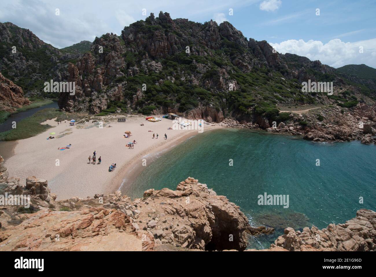 Spiaggia li Cossi a Costa Paradiso, Sardegna, Italia Foto Stock