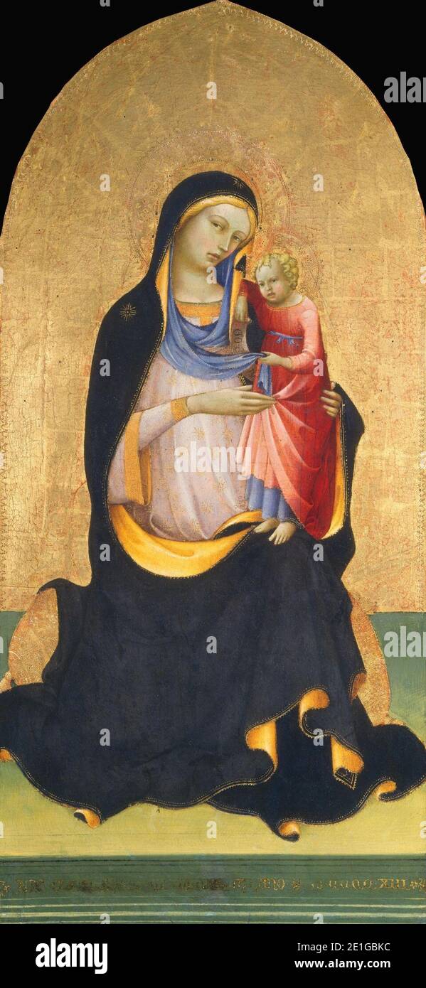 Lorenzo Monaco, Madonna dell'umiltà, 1413, Washington NG. Foto Stock