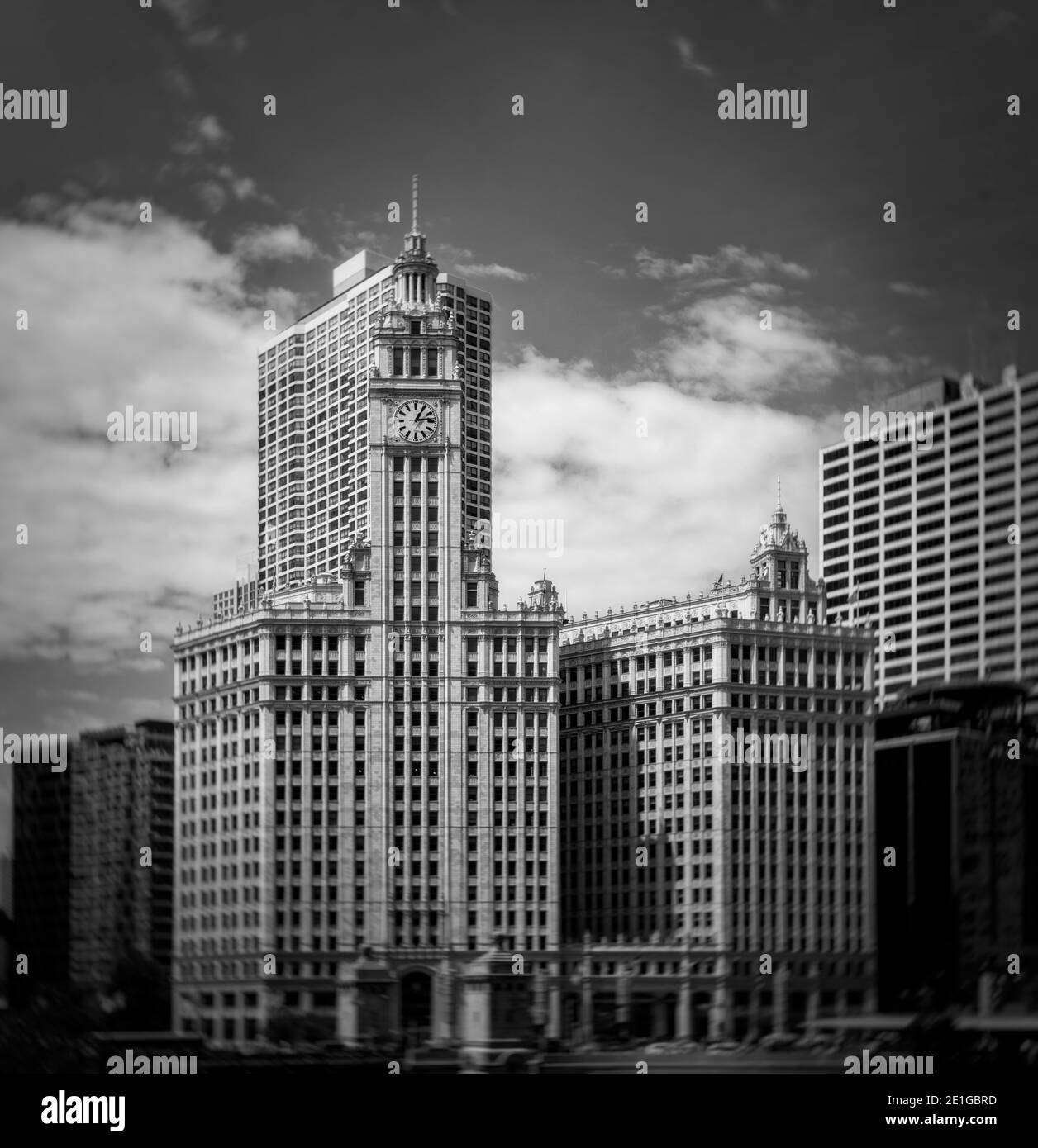 Esterno del Wrigley Building del 1920, 400-410 North Michigan Avenue, Chicago, Illinois, USA. Foto Stock