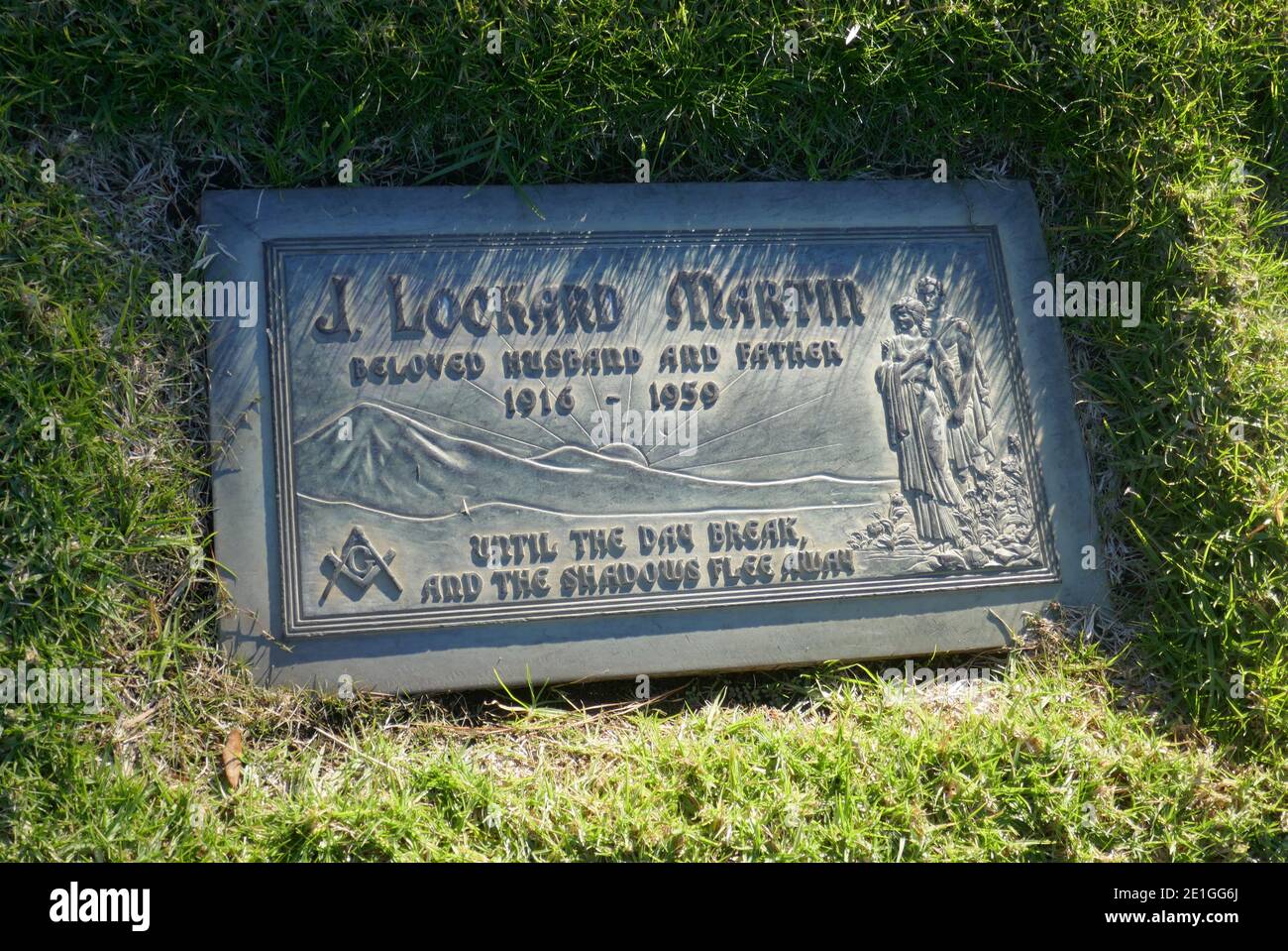 Los Angeles, California, USA 29 dicembre 2020 UNA visione generale dell'atmosfera dell'attore blocco Martins grave, vero nome Joseph Lockard Martin Jr. Al Forest Lawn Hollywood Hills Memorial Park il 29 dicembre 2020 a Los Angeles, California, USA. Foto di Barry King/Alamy Stock foto Foto Stock