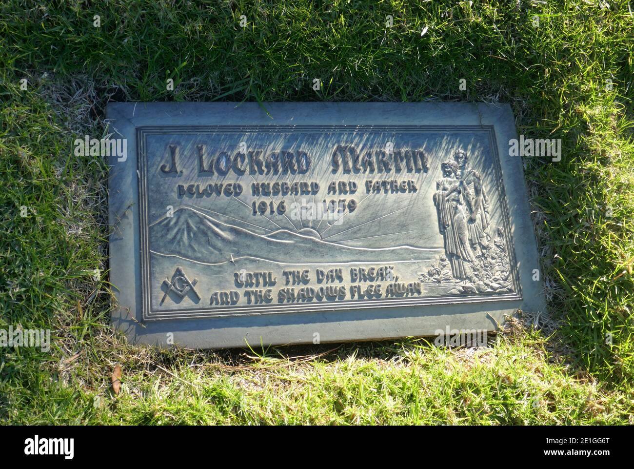 Los Angeles, California, USA 29 dicembre 2020 UNA visione generale dell'atmosfera dell'attore blocco Martins grave, vero nome Joseph Lockard Martin Jr. Al Forest Lawn Hollywood Hills Memorial Park il 29 dicembre 2020 a Los Angeles, California, USA. Foto di Barry King/Alamy Stock foto Foto Stock
