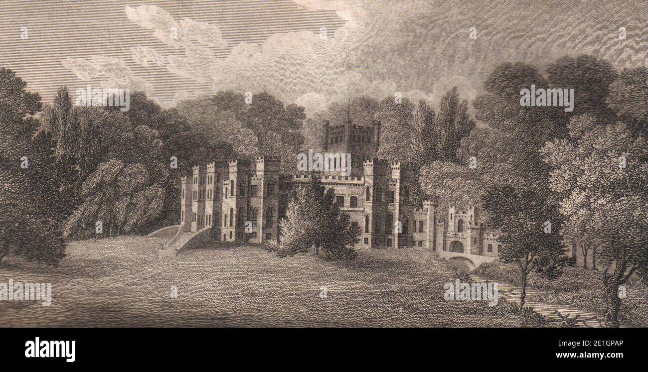 Loudoun Castle, Aiton, circa 1811. Foto Stock