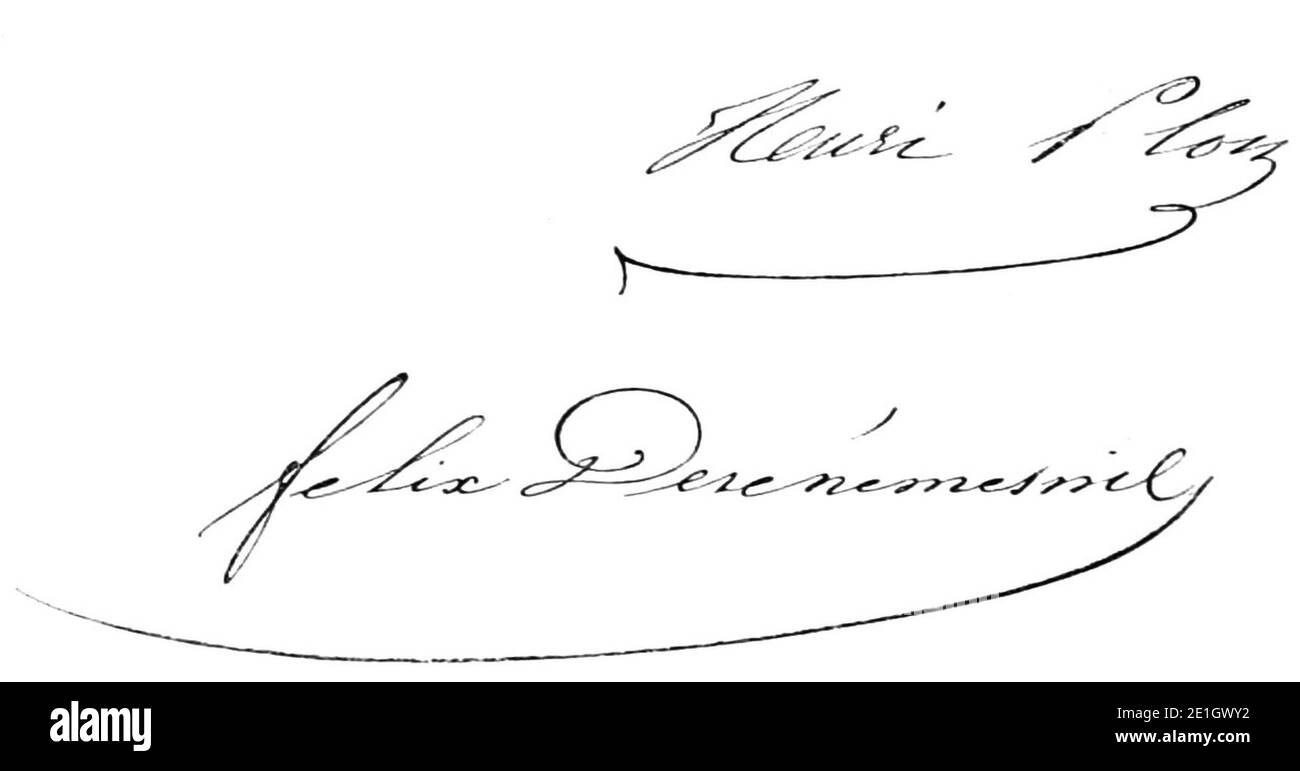 Louis Napoleon Bonaparte - Histoire de Jules Cesar t.1 - Signatures d'Authenticité pagina 6. Foto Stock