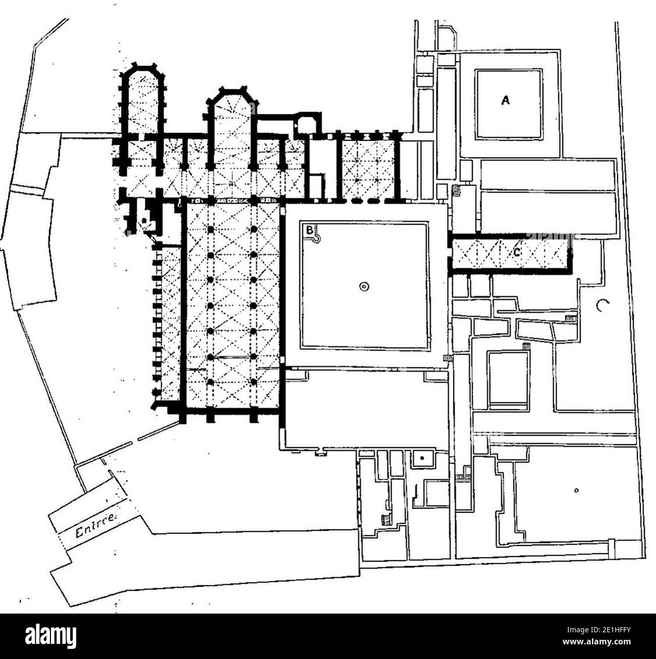 Lucien Bégule - l'abbaye de Fontenay et l'architecture cisterccienne pagina 112. Foto Stock