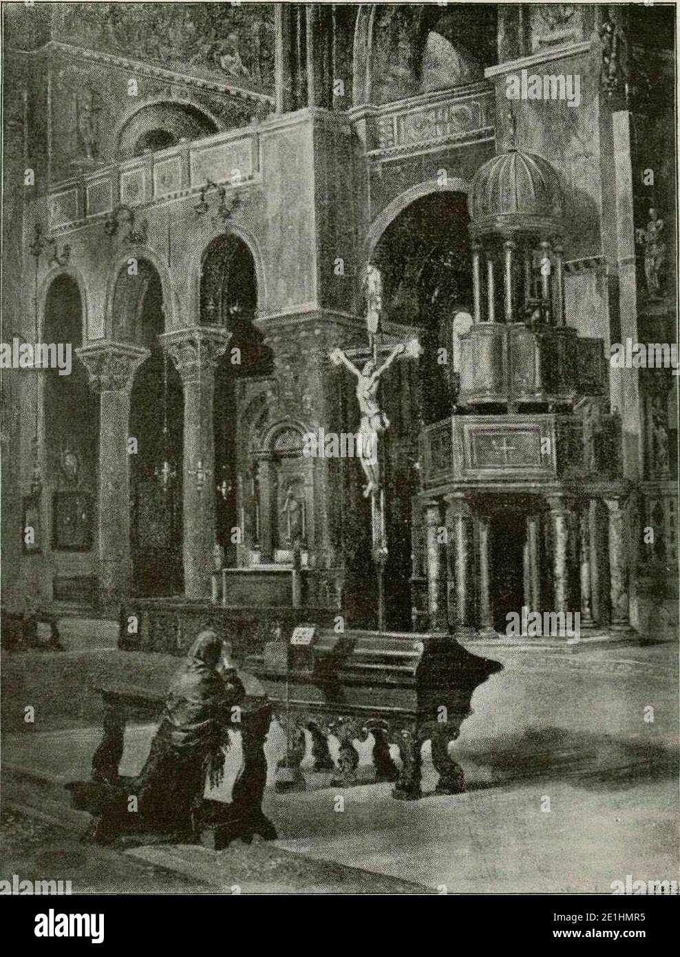 Ludvik Grilc - V cerkvi sv. Marka contro Benetkah. Foto Stock