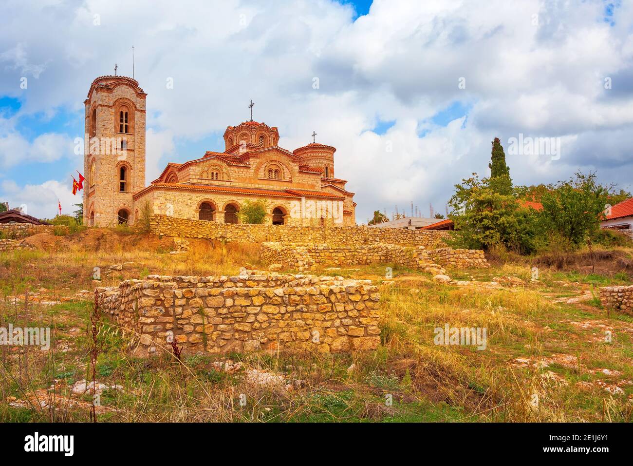 Ohrid, Macedonia del Nord, Chiesa di San Clemente a Plaosnik Foto Stock